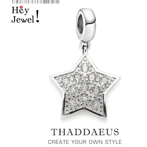 New Fashion Star Pendant Charm For Men Women Fit Bracelet Party 2020 Spring 925 Sterling Silver Gifts