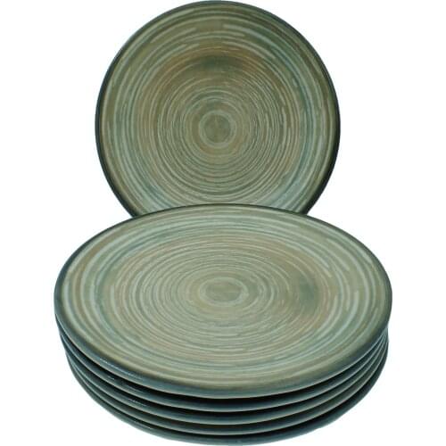 Porselen Nano Krem Servis Tabağı Takımı 6 Kişilik