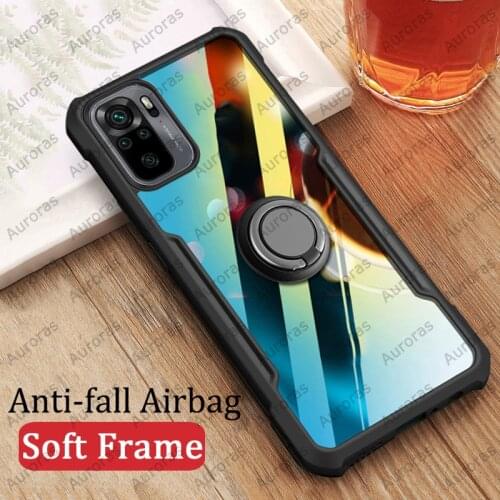 Auroras For Redmi Note 10 Pro Case Anti-fall Airbag Shockproof Clear With Ring Soft Frame Cover For Redmi Note 10 Case