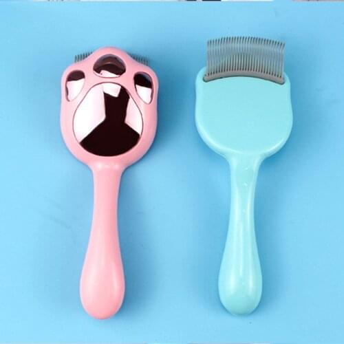 Newest Pet Comb Paw Shaped Hair Removal Massaging Brush Elastic Haired Dog Cat Brush for Puppy Kitten Rabbit Deshedding Hair