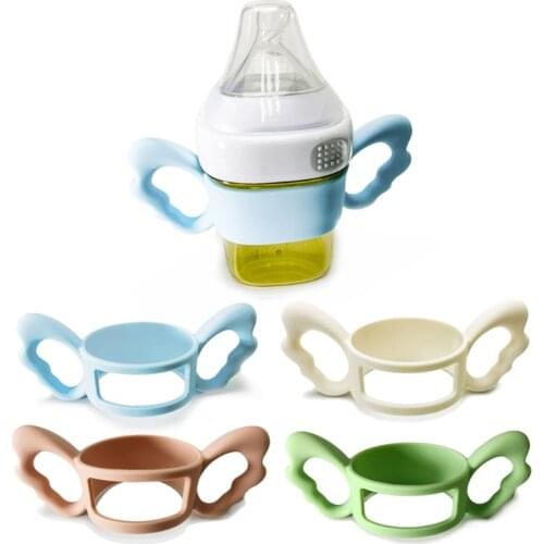 Hegen Bottle Handle Baby Feeding Silicone Teether Soft And Safe Handle for Auxiliary Milk Drinking Bottle Cover