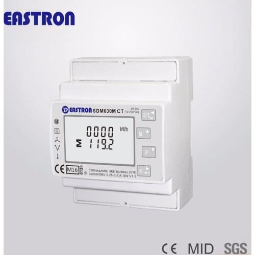SDM630MCT+3 pcs T24 300/5A splict core CTs, 230V, 1A/5A CT connection, three phase din rail meter support 1p2w, 3p3w and 3p4w