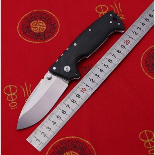 AD10 Folding Knife D2 Blade Aluminum Steel G10 Handle Outdoor Camping Hunting Survival Pocket Fruit Knives EDC Tools