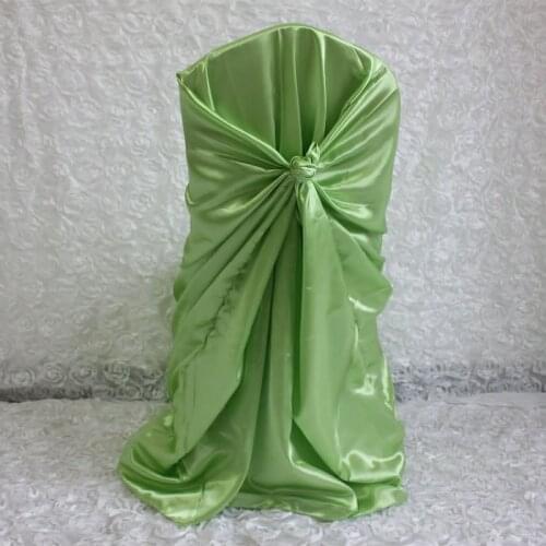 Hot Sale Light green Satin Chair Cover For Wedding Restaurant Banquet Home Party Dinner Chair Decoration