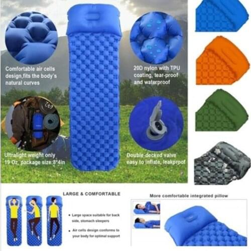 Camping Sleeping Mat Outdoor Inflatable Air Sleeping Pad Cushion Pillow Air Mattress Sleeping Sofa Ultralight For Hiking Camp