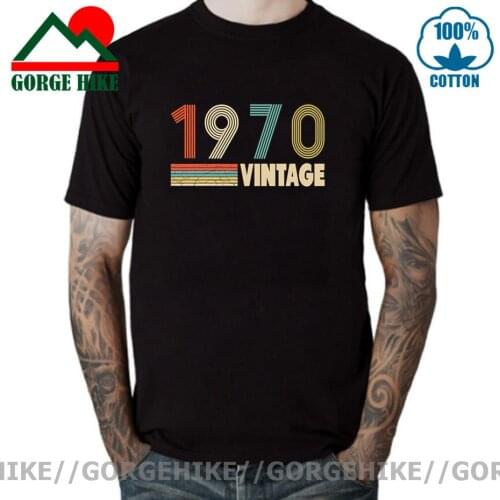 Vintage Born in 1970 T shirt women men Retro Made in 1970 T-shirt 70s Father Birthday gift Fashion Husband Wife Dad Mom Clothing