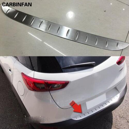 Outside Steel Rear Bumper Trunk Sill Scuff Protector Accessories For Mazda CX-3 2016 2017