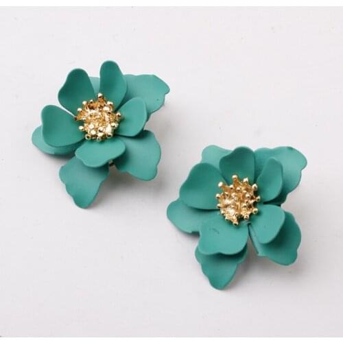 1 Pair Ladies Fashion Earrings Ear Accessories Boucle D'oreille Women Flower Stud Earrings Gift Elegant Sweet Jewelry For Women