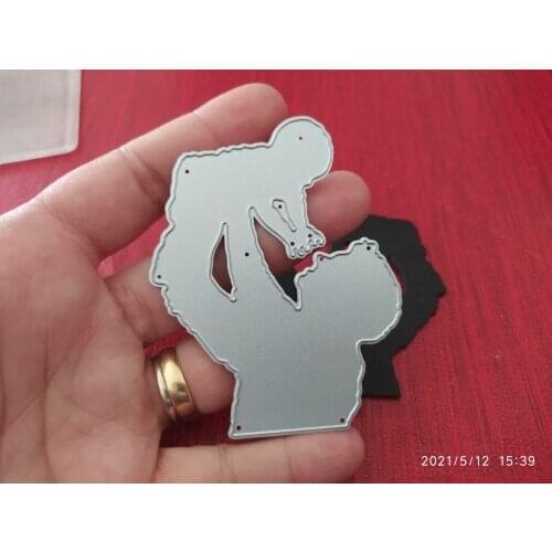 2021 ForeWan Father & Baby Frame Craft Metal Steel Cutting Dies Paper Cards Making Embossing Die Cuts For Diy Decor Scrapbooking