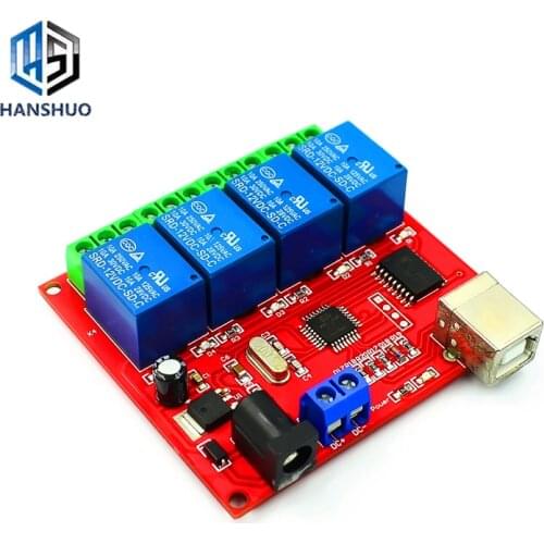 5V 12V 1 2 4 8 Channel USB Relay Control Switch Programmable Computer Control For Smart Home PC Intelligent Controller