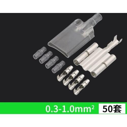 50 Pcs Auto Wire Bullet Butt Cold-Pressed Quick Connection Splice Terminal For Elcetric Connector Crimp Loose Pins DJ211-3.5A