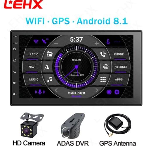 LEHX Double Din Universal 7 inch Android 8.1 Car Radio GPS Multimedia Unit Player For TOYOTA Nissan Kia RAV4 Honda VW Hyundai