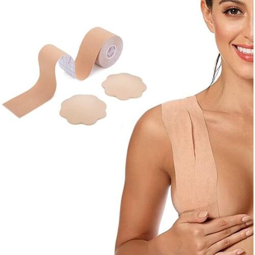 DIY Ideas Boob Silicone Tape Invisible Bra For Women Push Up Bra Instant Lift Big Breasts Tube Tops Bras Sticky Sexy Bralette