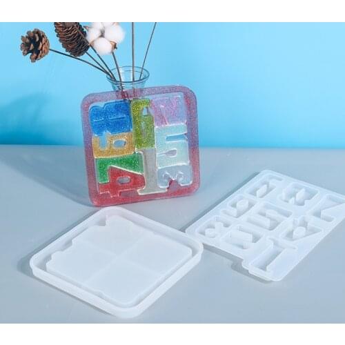 NOT AS LONG diy Epoxy Mold Digital Puzzle Silicone Mold Digital Puzzle Chassis Silicone Mold Mirror Hot New Products
