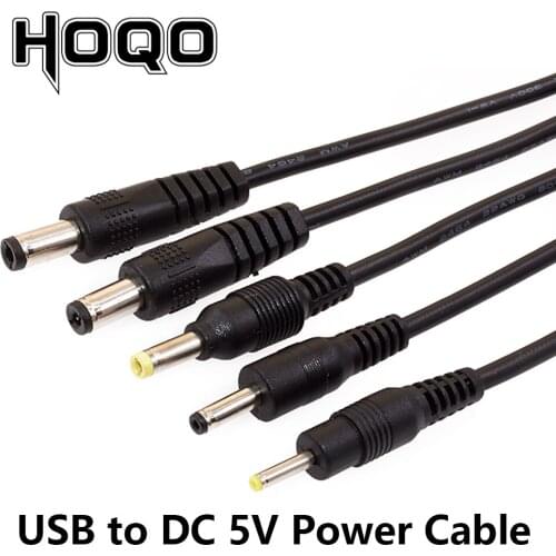 5V usb to DC Power Cable Jack 2m 1m 50cm Universal Type a USB male to dc plug 5.5*2.5mm/2.1mm 2.5*0.7mm 3.5*1.35mm 4.0*1.7 cord