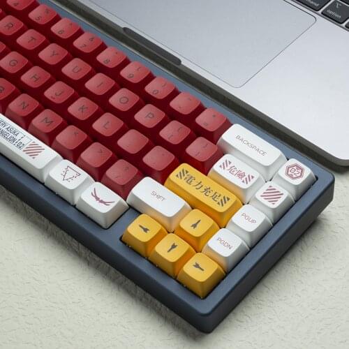 138 Key EVANGELION-02 Keycap EVA Second Machine PBT Sublimation QX1 Profile XDA Height DIY Ball Cap Mechanical Keyboard Key Cap