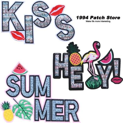 Colorful Alphabet Sticker Letter Patches For Clothing Kids DIY Crocs Dress Jeans English Embroidery Patch Badges On Backpack