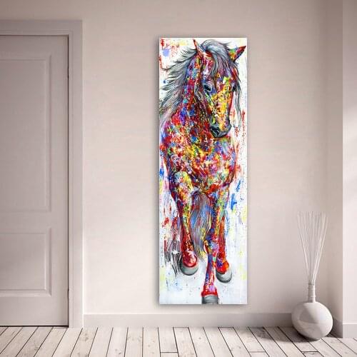 Colourful The Standing Animal Poster Picture Canvas Painting Posters and Prints Wall Art for Living Room Home Decoration