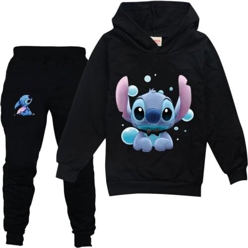 Halloween Outfits For Girls Thanksgiving Gifts For Children Cartoon Boy Stitch Toddler Girls Clothing Sets Korean Boy Clothes