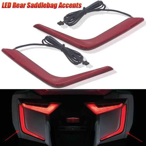 2018 2019 2020 2021 New red For Honda GL1800 GL 1800 Gold Wing Goldwing Omni LED Rear Saddlebag Accents F6B F 6 B
