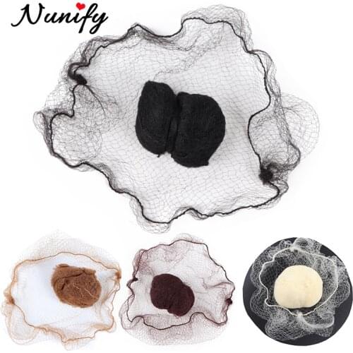 Nunify Black Color Fish Hair Net Styling Invisible Disposible Nylon Net Elastic Edge Mesh Hair Styling Soft Lines For Dancing