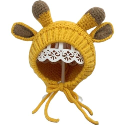 Autumn Winter Fawn Look Cotton Thicken Knitted Hat Warm Hat Skullies Cap Beanie Hat for Kids Boy and Girl 10