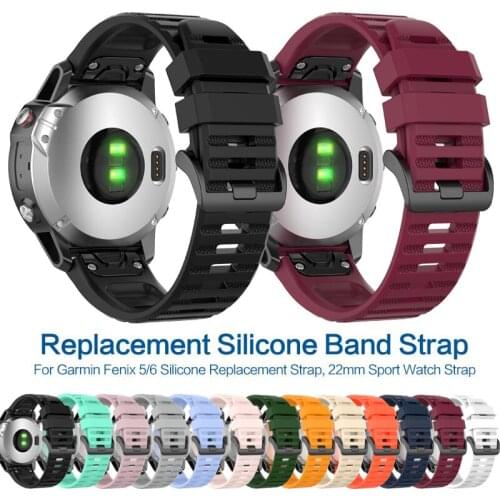 22mm Original WatchBand for Garmin Forerunner 945 935 Fenix 5 Plus Fenix 6 Silicone Smart Watch Band Outdoor sports waterproof