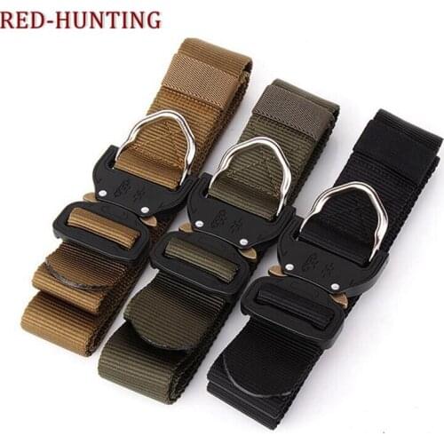 Top Army Tactical Belt Hunting Camping Tactic Belt Military Equipment Outdoor Training Waist Straps Safety Combat Belts Nylon