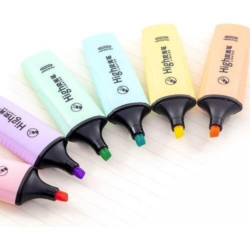 High Fluorescent Pen,Mini-color Fluorescent Pen, 6-color Marker Pen, School Office