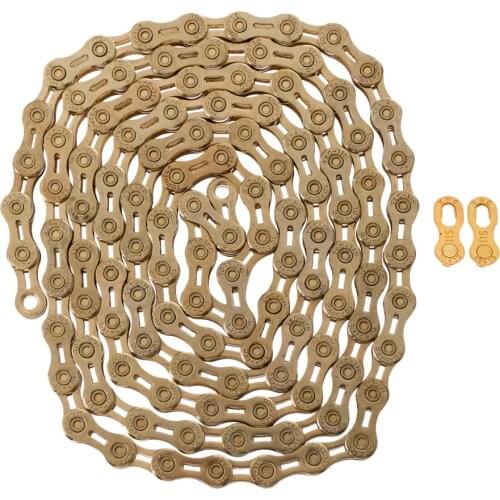 High Strength Steel Gold 9 / 10 / 11s Speed Road Bike Bicycle Cycle Chain Bike Chains Bicycle Chains 116 Links