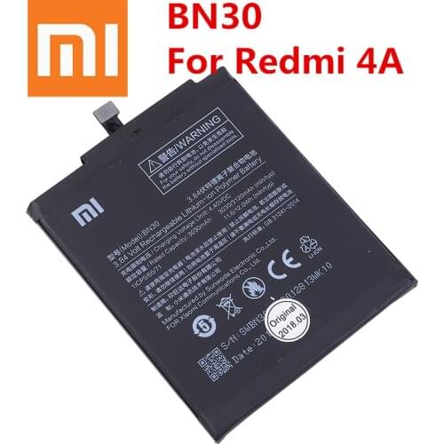 100% Original Battery BN30 ForXiaomi Redmi 4A Redrice Hongmi 4A Lithium Polymer Replacement Bateria Free Repair Tools 3120mAh