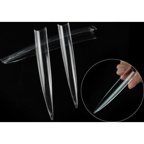 120pcs/bag 12 sizes Clear Full Nail Salon Tips Extension False almond Nail Tip Fake Toenail Tip Manicuring Accessories