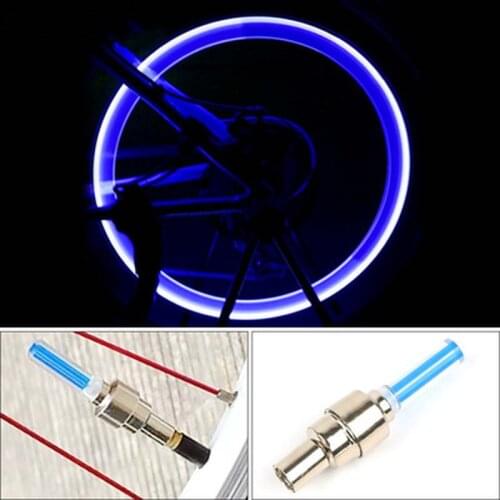 1/2Pcs Neon Bike Spoke Light Mini LED Bicycle Taillight MTB Wheel Tire Nozzle Valve Caps Lamp Cycling Warning Head Rear Light