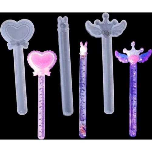 3Pcs Crown Rabbit Wing Straight Ruler Silicone Mold Kit Resin Casting Molds 10cm Resin epoxy Silicone Mould jewelry Crafts Tools