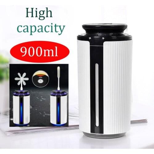 900ML home air humidifier ultrasonic USB large capacity humidifier aroma diffuser essential oil 7 color LED night light office