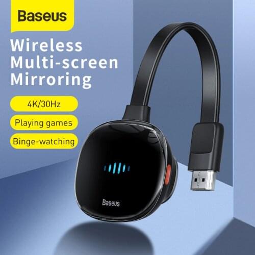 Baseus Wireless Display Adapter Dual Mode Connection HDMI Wireless Multi-screen Mirroring Adapter for TV Computer Display Car