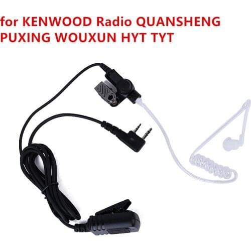 Acoustic Air Tube Earpiece Earphone Mic Finger PTT Headset for Kenwood Baofeng Retevis TYT WOUXUN HYT Tonfa walkie talkie