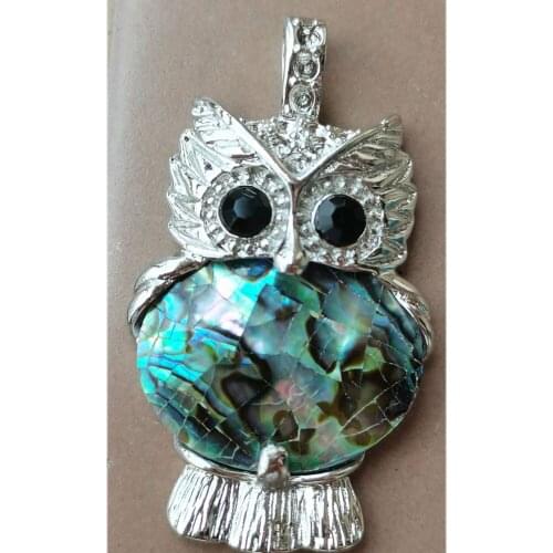 Free shipping Fashion Jewelry New Zealand Abalone Shell Cat Art Pendant Bead MC9999