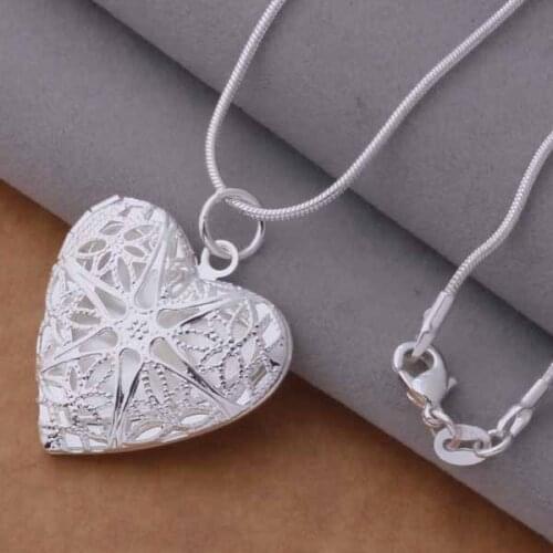 Free Shipping Silver plated Necklaces & Pendants Fashion Silver Jewelry Hollow out heart /cmxaleea dzjamqqa AN735