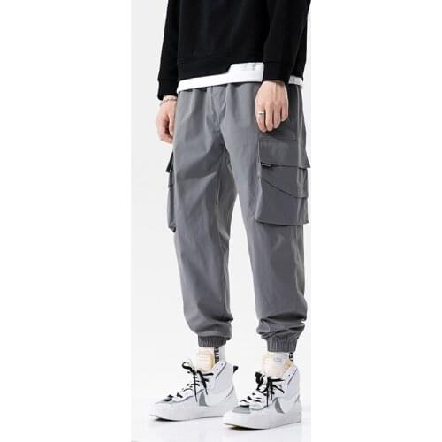 Streetwear Hip Hop Cargo Pants Mens Joggers Pants Multi-pocket Black Trousers Harajuku Sportswear Casual Sweatpants Male