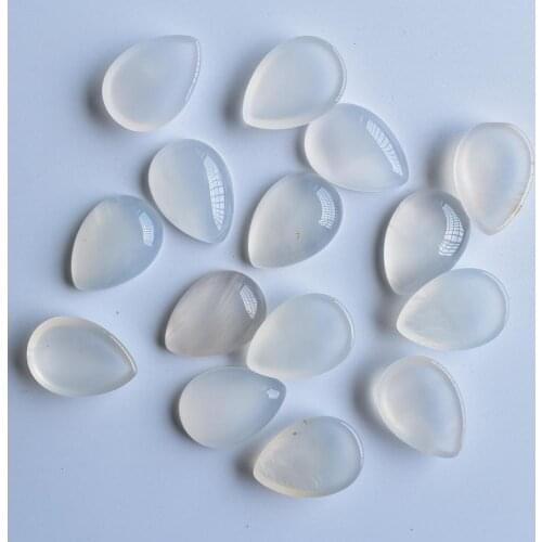 2020 Fashion natural white onyx water drop CAB CABOCHON teardrop charms beads 13x18mm wholesale 50pcs/lot free