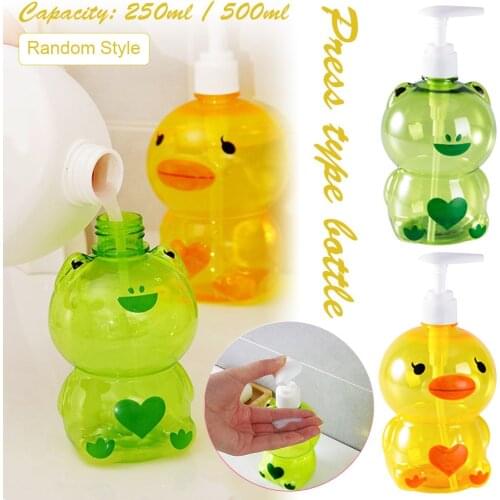250ml /500ml Travel Portable Bottle Lotion Press-Type Bottle Cartoon Animal Shaped Cosmetic Dispensing Bottle Shower Gel present