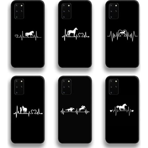 Horse Pony Horse Heartbeat Phone Case For Samsung Galaxy S21 Plus Ultra S20 FE M11 S8 S9 plus S10 5G lite 2020