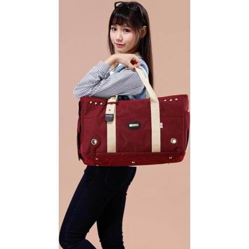 Color Red Pet Carrier Tote Around Town Pet Carrier Portable Dog Handbag Dog Purse for Outdoor Travel Walking Hiking
