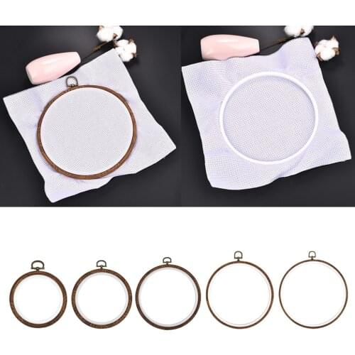 Wood Hand Embroidery Hoop Circle Cross Stitch Frame Hanging DIY Needlecraft Tool
