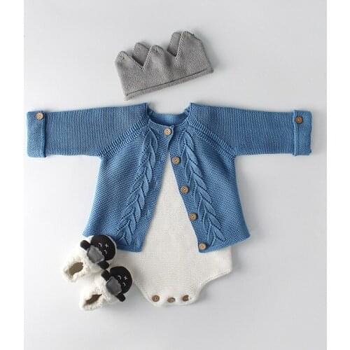 Baby knitted Romper Set Baby Girls Clothes Autumn Infant Newborn Baby Girl Cardigan Boys Sweater Cotton Baby Jumpsuit For Girls