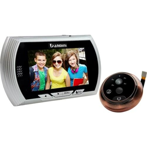 4.3" Monitor Peephole Viewer PIR Detection Auto Photo Video Door Phone