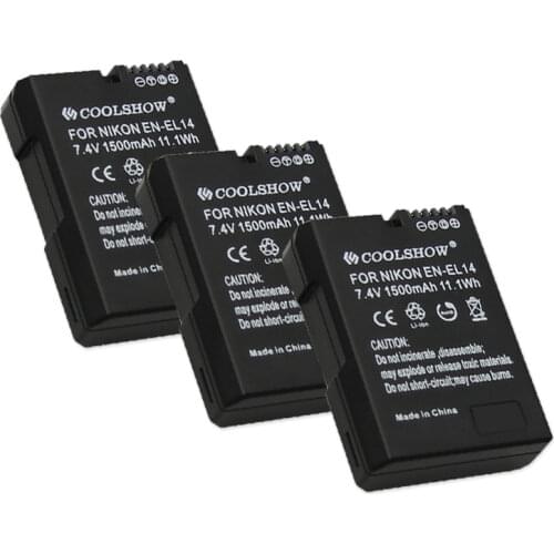 EN-EL14 Battery 1500mAh for Nikon P7000 D5600 D5100 D5200 D3100 D3200 D3300 D3400 D3500 D5300 D5500 Batterie EN EL14