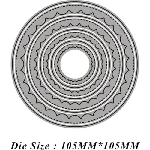 JMCRAFT 2021 New Circle #2 Background Stencil Metal Cutting Die For Scrapbooking Practice Hands-on DIY Album Card Handmade Tool