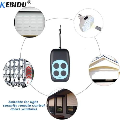 KEBIDU Wireless 433Mhz Colorful Four-Key Copying Remote Garage Door Gate Wireless Remote Control Copy Key Cloning Duplicator